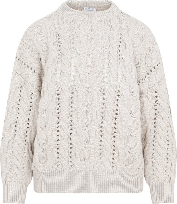 Brunello Cucinelli Cable-Knitted Long-Sleeved Jumper