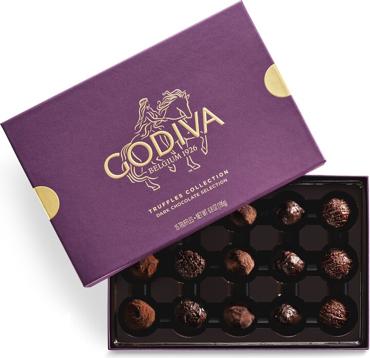 Godiva Dark Chocolate Truffles Gift Box, 15 pie ce.
