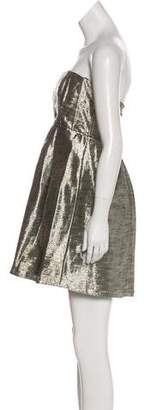 Alice + Olivia Metallic Strapless Mini Dress w/ Tags