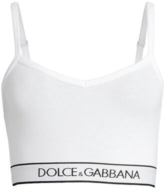 Dolce & Gabbana Logo Band Crop Top - ShopStyle