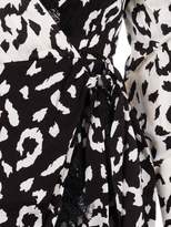 Thumbnail for your product : Self-Portrait Leopard Print Wrap Dress