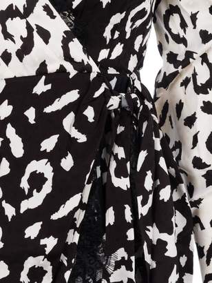 Self-Portrait Leopard Print Wrap Dress