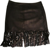 Thumbnail for your product : Blumarine Leather Skirt With Fringe Size It 40