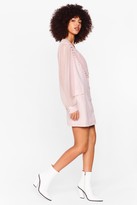 Thumbnail for your product : Nasty Gal Womens Deep Plunge Mesh Blazer Dress - Pink - 6