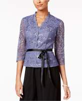 Thumbnail for your product : Alex Evenings Sequined Lace Ribbon Blouse
