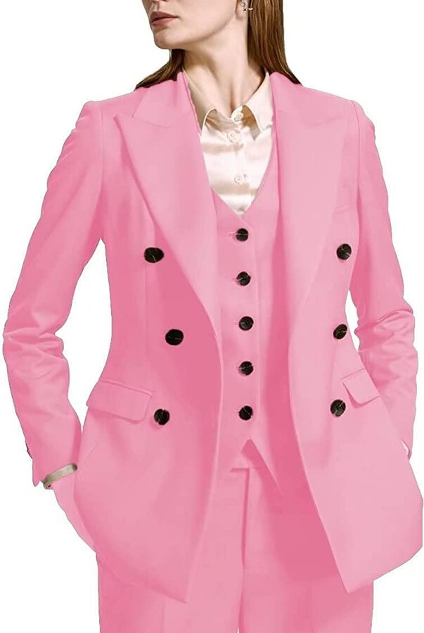 Generic Women's 3 Piece Suits Casual Office Lady Business Suit Set Slim