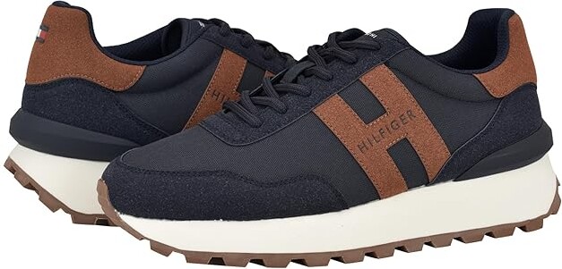 Tommy Hilfiger Gani Men's Shoes Navy/Cognac : 13 M, Polyester