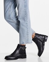 Thumbnail for your product : Dune London chelsea boots with buckle in black leather
