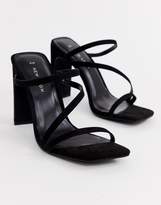 Thumbnail for your product : New Look square toe sandal in black