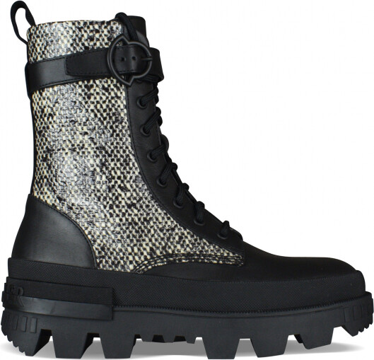 Chanel Black Tweed Lace-Up Combat Boots - Consign Chanel CA – Love