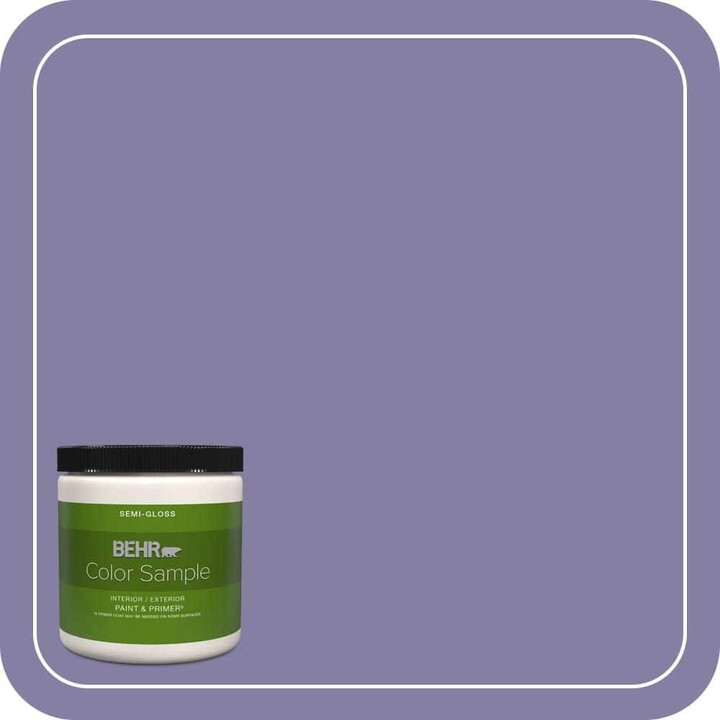 BEHR PREMIUM PLUS 8 oz. #640D-6 Chinese Violet Semi-Gloss Interior/Exterior Paint & Primer Color Sample