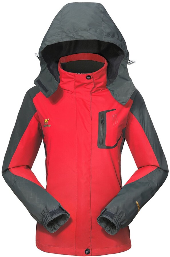red waterproof parka