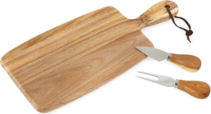Denmark 3-pc. Wood Cheese Board and Knife Set