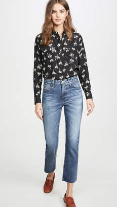 AG Jeans The Isabelle High-Rise Straight Crop Jeans