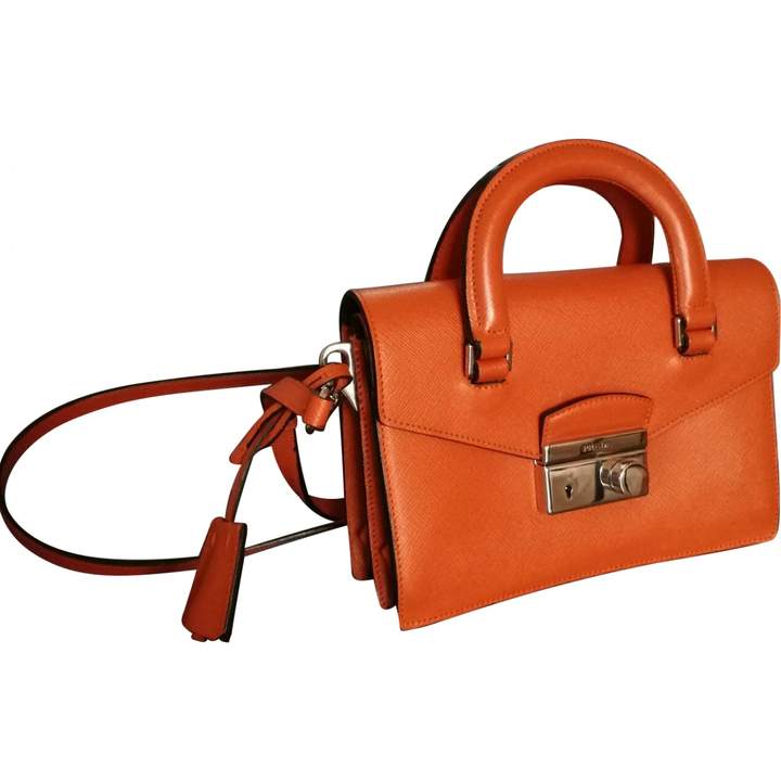 prada orange leather bag
