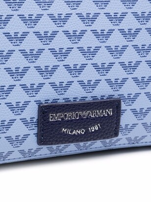 Emporio Armani Monogram-Print Double-Zip Camera Bag