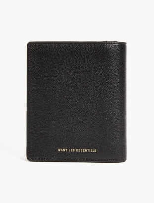 WANT Les Essentiels Black Leather ‘Bradley’ Bi-Fold Wallet