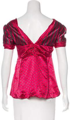 Marc by Marc Jacobs Satin Polka Dot Top