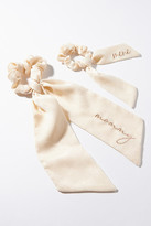 Thumbnail for your product : Anthropologie Embroidered Scarf Scrunchie Set By in White