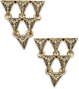 Thumbnail for your product : House Of Harlow Gold-Tone Crystal Pavé Pyramid Stud Earrings