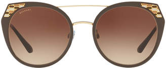 Bvlgari Bv6095 53 Brown Cat Sunglasses