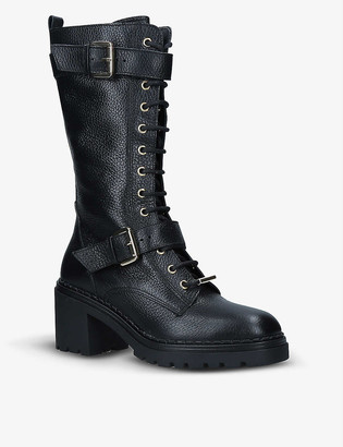 Carvela Slash buckle-embellished leather boots