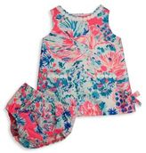 Thumbnail for your product : Lilly Pulitzer Baby's Vintage Dobby Underwater Shift Dress & Bloomers Set