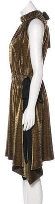 Fendi Metallic Sleeveless Dress