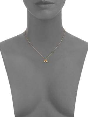 Sydney Evan Rainbow Diamond Pendant Necklace