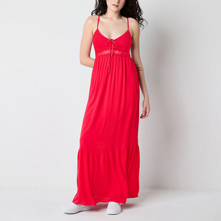 Arizona Womens Sleeveless Juniors Maxi Dress
