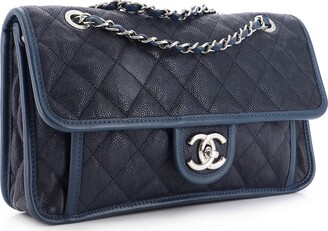 Chanel French Riviera Flap Bag Quilted Caviar Medium - ShopStyle