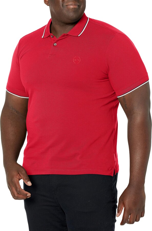 AX Armani Exchange Men's Classic Cotton Piquet Polo with Tipping -  ShopStyle