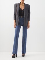 Thumbnail for your product : Saint Laurent Cropped-sleeve Wool-tweed Blazer