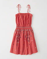 Thumbnail for your product : Abercrombie & Fitch Smocked Waist Embroidered Dress