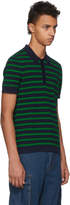 Thumbnail for your product : Burberry Green and Navy Striped Polo