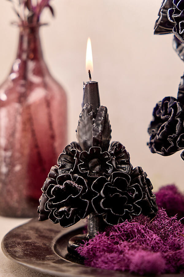 Oaxacan Floral Taper Candle