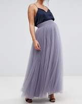 Thumbnail for your product : Little Mistress Maternity Maxi Tulle Prom Skirt
