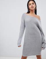 Thumbnail for your product : Missguided off shoulder knitted jumper dress