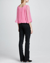 Thumbnail for your product : Alice + Olivia Braiden Boxy Gathered Top
