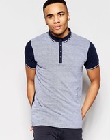 Thumbnail for your product : Brave Soul Jacquard Knit Tipped Polo
