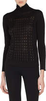 Thumbnail for your product : Akris Turtleneck Stone Window Embellishment Pullover Silk Top
