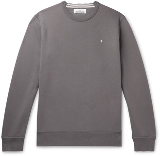 stone island garment dyed loopback sweatshirt