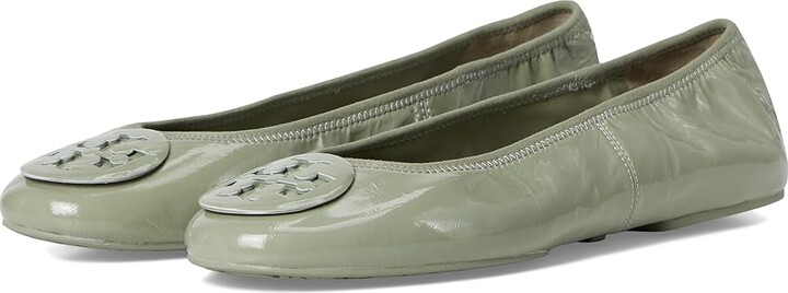 Tory Burch Reva Travel Ballet Women's Shoes Salice/Salice : 10.5 M, Leather