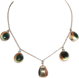 One Kings Lane Vintage Silver Cat's Eye Necklace
