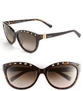 Thumbnail for your product : Valentino 57mm Studded Cat Eye Sunglasses