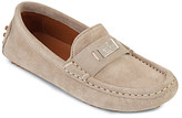 Thumbnail for your product : Gucci Suede metallic plaque loafers - for Men
