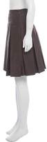 Thumbnail for your product : Prada Pleated Knee-Length Skirt Brown Pleated Knee-Length Skirt