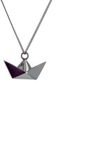 Thumbnail for your product : Origami Jewellery Mini Boat Gun Metal
