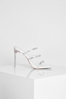 Thumbnail for your product : boohoo Bridal Mirror Trim Clear Heel Mule