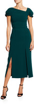 Thumbnail for your product : Jason Wu Collection Solid Asymmetrical-Neckline Crepe Midi Dress
